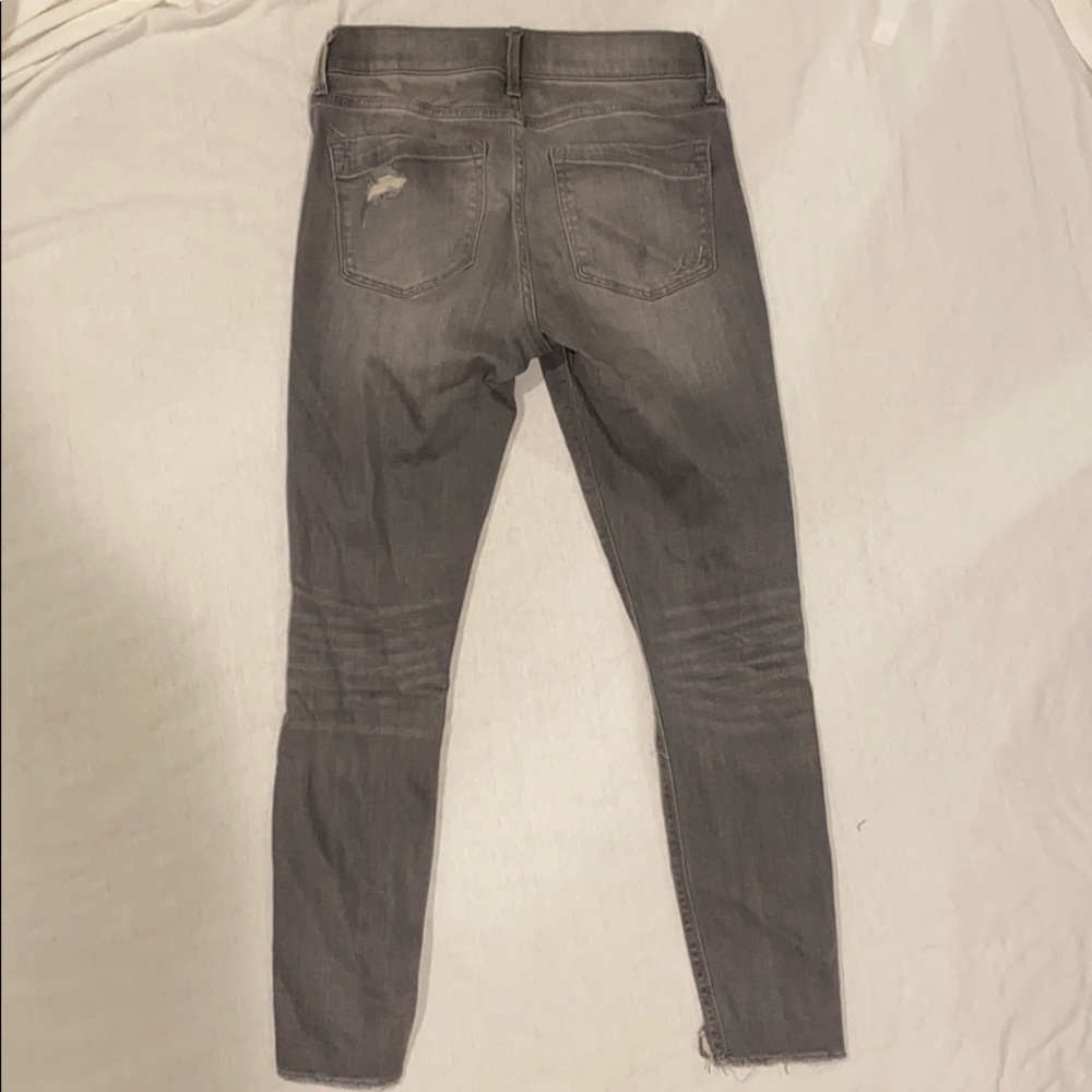 Express Performance Legging Mid Rise Jeans Grey 4 - Picture 5 of 7